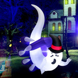NNECW 180 CM Inflatable White Ghost with Sharp Claws for Halloween Decoration