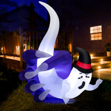 NNECW 180 CM Inflatable White Ghost with Sharp Claws for Halloween Decoration