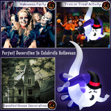 NNECW 180 CM Inflatable White Ghost with Sharp Claws for Halloween Decoration