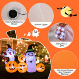 NNECW 170CM Long Halloween Inflatable 4 Pumpkins & 2 Ghosts Combo for Decoration