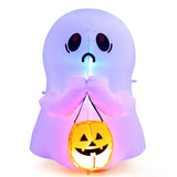 NNECW 120 CM Halloween Inflatable Ghost with Pumpkin Lantern for Decoration