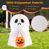 NNECW 120 CM Halloween Inflatable Ghost with Pumpkin Lantern for Decoration