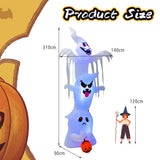 NNECW 310 CM Tall Halloween Inflatable Stacked Ghosts for Party & Garden