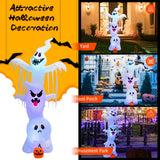 NNECW 310 CM Tall Halloween Inflatable Stacked Ghosts for Party & Garden