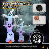 NNECW 310 CM Tall Halloween Inflatable Stacked Ghosts for Party & Garden