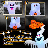 NNECW 310 CM Tall Halloween Inflatable Stacked Ghosts for Party & Garden