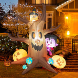 NNECW 180 CM Halloween Inflatable Dead Tree with Vampire & Owl & Bat & Pumpkin