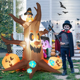 NNECW 180 CM Halloween Inflatable Dead Tree with Vampire & Owl & Bat & Pumpkin