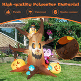 NNECW 180 CM Halloween Inflatable Dead Tree with Vampire & Owl & Bat & Pumpkin