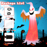 NNECW 180 CM Halloween Inflatable Fire Ghost with Built-in Flame LED Light