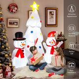 NNECW 185CM Christmas Inflatable Tree with Snowman for Yard & Lawn