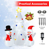 NNECW 185CM Christmas Inflatable Tree with Snowman for Yard & Lawn