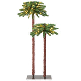 NNECW Pre-Lit Artificial Palm Tree with 100 LED Lights for Christmas