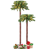 NNECW Pre-Lit Artificial Palm Tree with 100 LED Lights for Christmas