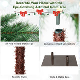 NNECW Pre-Lit Artificial Palm Tree with 100 LED Lights for Christmas