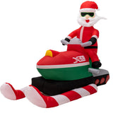 NNECW 152CM Inflatable Santa Claus on Bobsled with LED Lights