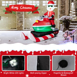NNECW 152CM Inflatable Santa Claus on Bobsled with LED Lights