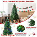 NNECW 1.8M Pre-lit Hinged Christmas Tree with Memory Function & LED Lights