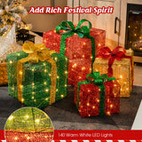 NNECW Light Up Christmas Boxes Decoration for Home & Garden