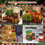 NNECW Light Up Christmas Boxes Decoration for Home & Garden