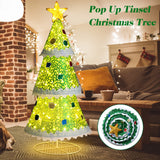 NNECW 1.41M Pop-up Christmas Tree with 110 Warm Lights & Tree Top Star