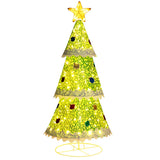 NNECW 1.41M Pop-up Christmas Tree with 110 Warm Lights & Tree Top Star