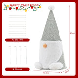 NNECW Pre-Lit Gnomes Christmas Decoration with 40 Warm White LED Lights for Home & Garden