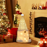 NNECW Pre-Lit Gnomes Christmas Decoration with 40 Warm White LED Lights for Home & Garden