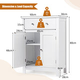 NNECW Cabinet with Drawer and Adjustable Shelf for Bathroom/Living Room