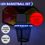 NNEDPE Kahuna Trampoline LED Basketball Hoop Set with Light-Up Ball