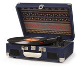 NNEDPE Crosley Cruiser II Record Player Turntable Music System  - Blue