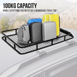 NNEDPE RIGG Universal Car Roof Rack Basket Cargo Carrier