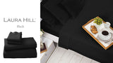 NNEDPE Black Cotton microfibre 1000TC 4pc Queen sheet set