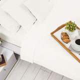 NNEDPE Cotton microfibre 1000TC 4pc King sheet set - White