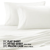 NNEDPE Cotton microfibre 1000TC 4pc King sheet set - White