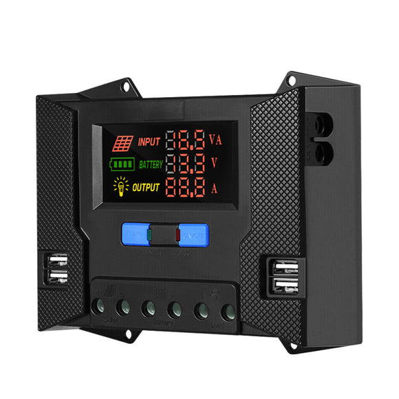 NNEDSZ 30A Solar Charger Controller 12V 24V Battery Panel Regulator 4 USB Output 5V