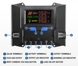 NNEDSZ 30A Solar Charger Controller 12V 24V Battery Panel Regulator 4 USB Output 5V