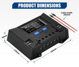NNEDSZ 30A Solar Charger Controller 12V 24V Battery Panel Regulator 4 USB Output 5V