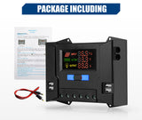 NNEDSZ 30A Solar Charger Controller 12V 24V Battery Panel Regulator 4 USB Output 5V