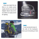 NNETM Black Matte Portable Outdoor Camping Lamp with USB Charging