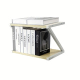 NNETM Beige Desk Study Table Storage Cabinet - Vertical Desktop Shelf & Rack