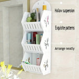 NNETM Vinyl Hanging Bathroom Storage Rack - Shelf Butterfly Large
