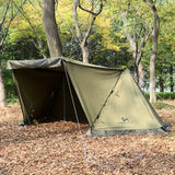 NNETM All-Season Hexagonal Camping Tent for 1-2 Persons - Army Green