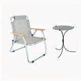 NNETM Compact Folding Wrought Iron Round Table