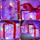 Twinkling Trio: Christmas Lighted Gift Box Set