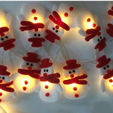 NNETM Charming LED Snowman String Lights for Festive Christmas Decor - Set of 10 Lights (5.4ft/1.65m)