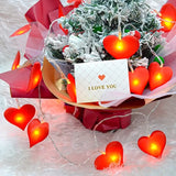 NNETM Romantic Red Love Heart Decorative String Lights(1.5M/4.92Ft)