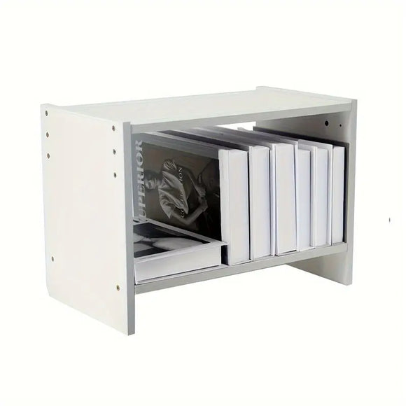 NNETM Modern Wood Desk Bookshelf - Office Desk Storage Rack