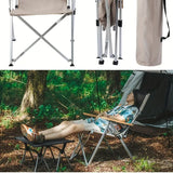 NNETM Foldable Outdoor Chair - Khaki, Four Adjustable Positions