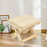 NNETM Portable Outdoor Solid Wood Folding Stool